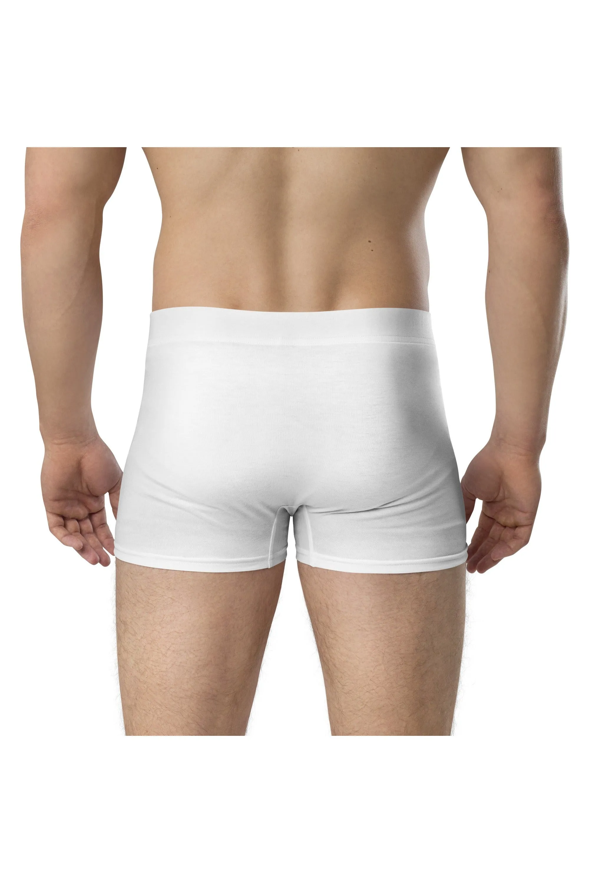 Asana Hawaii Men's White Boxer Briefs
