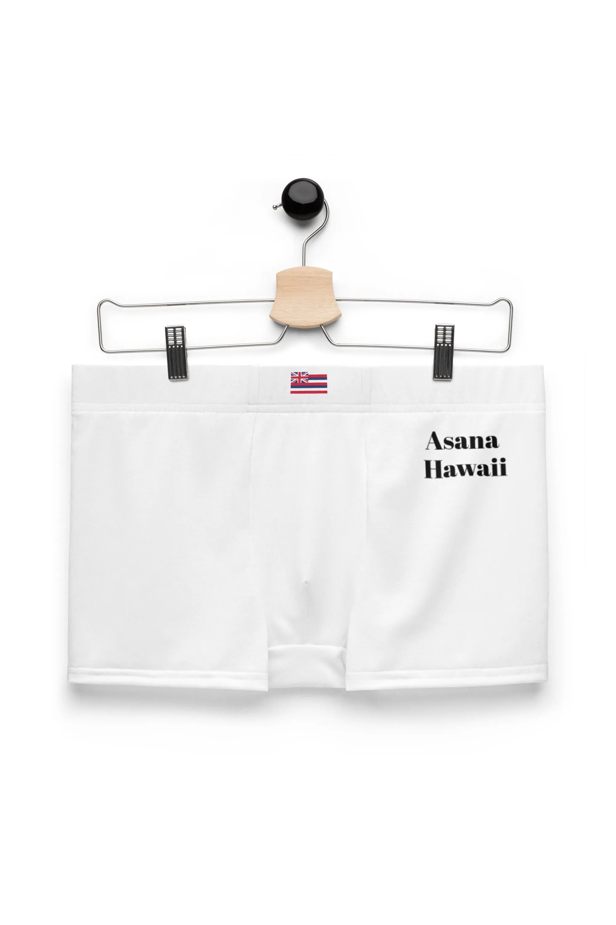 Asana Hawaii Men's White Boxer Briefs