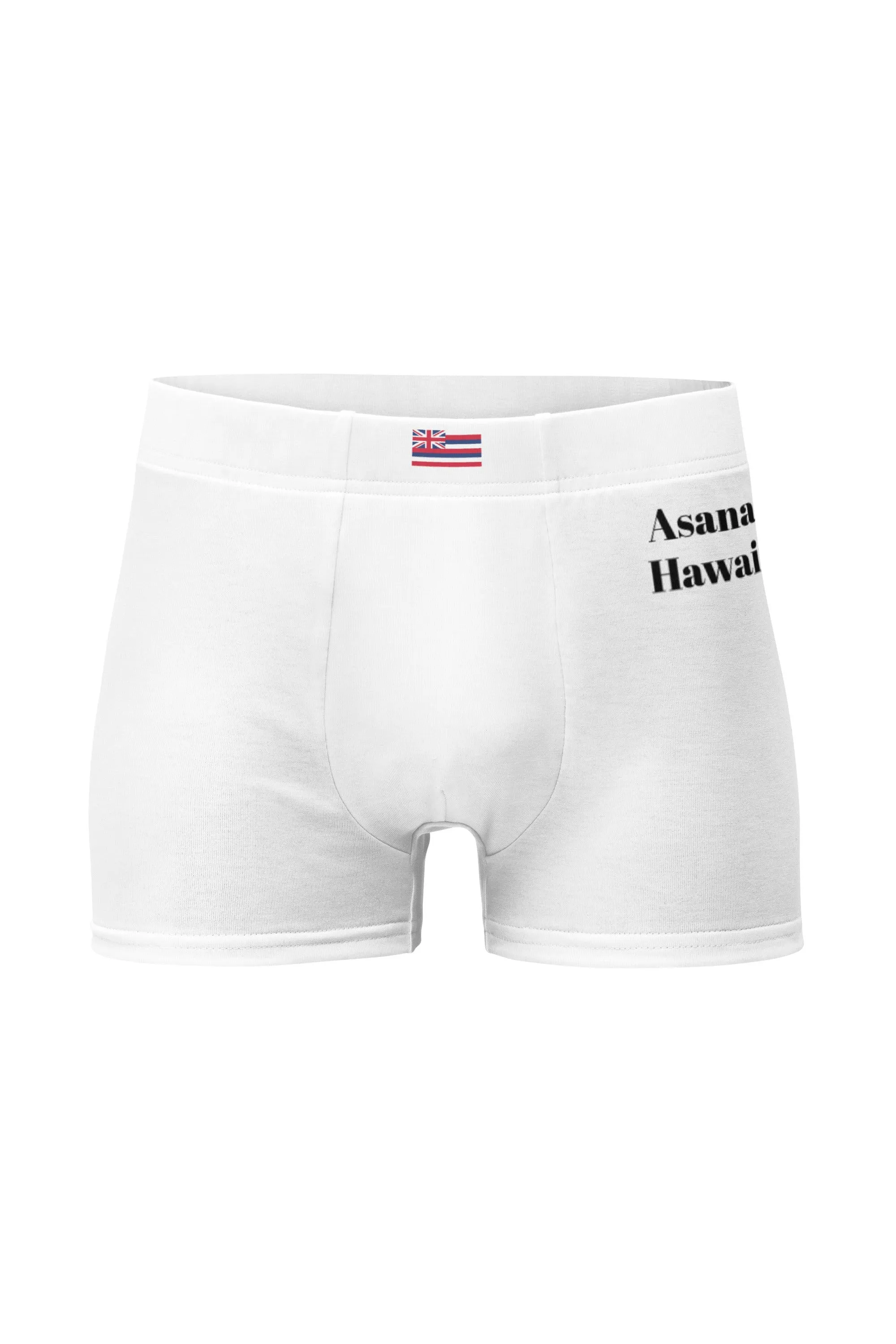 Asana Hawaii Men's White Boxer Briefs