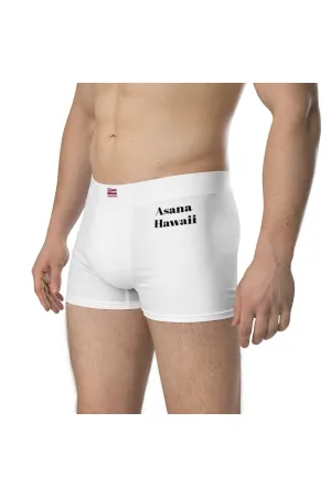 Asana Hawaii Men's White Boxer Briefs