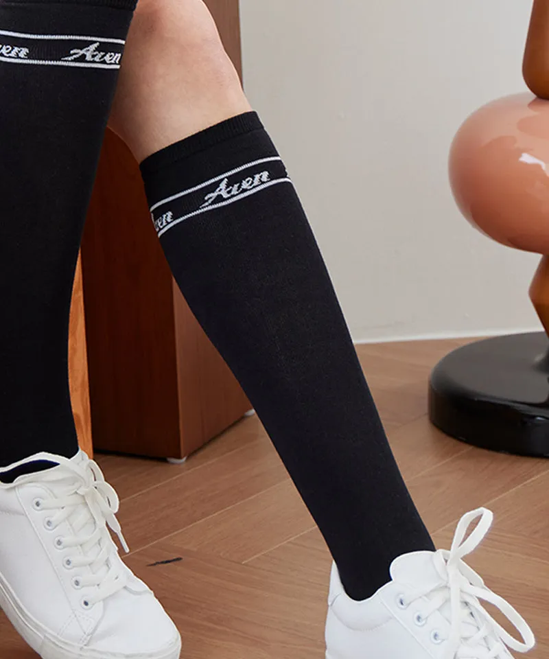 AVEN Basic Knee Socks - Black