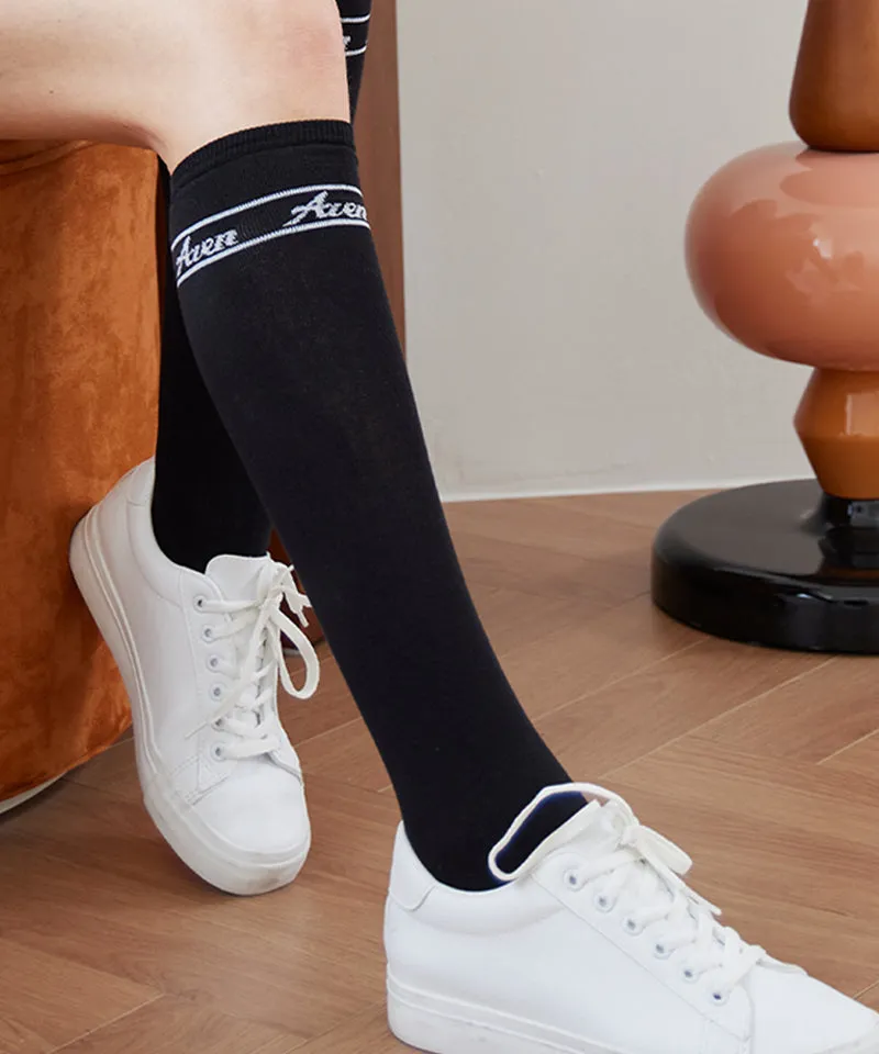 AVEN Basic Knee Socks - Black