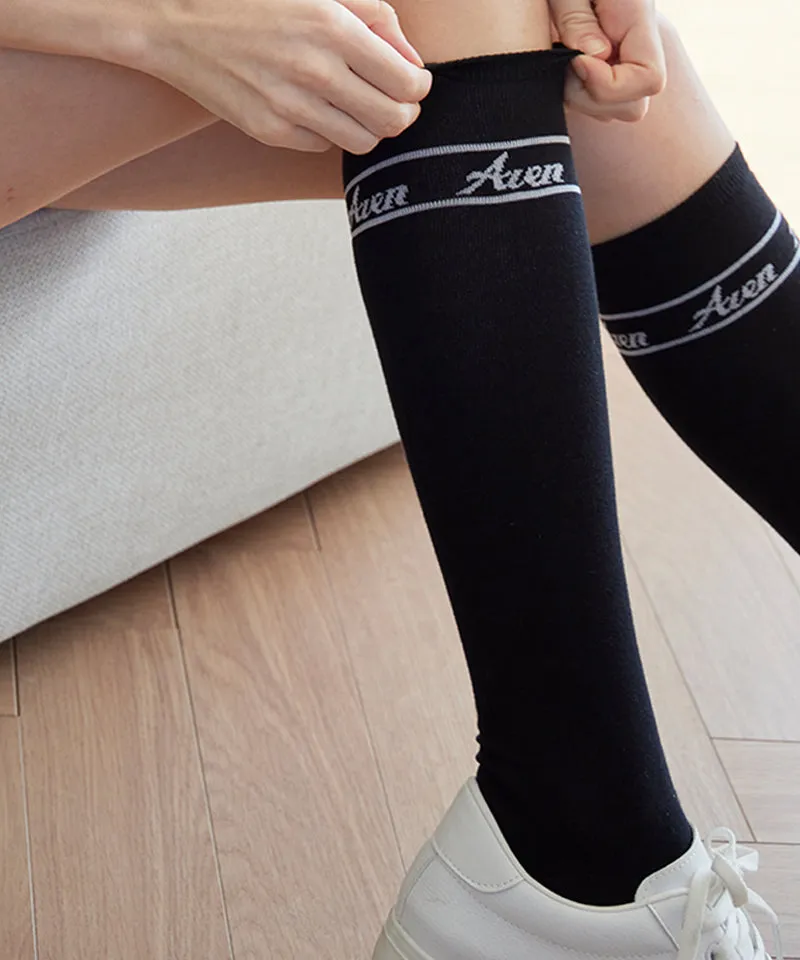 AVEN Basic Knee Socks - Black