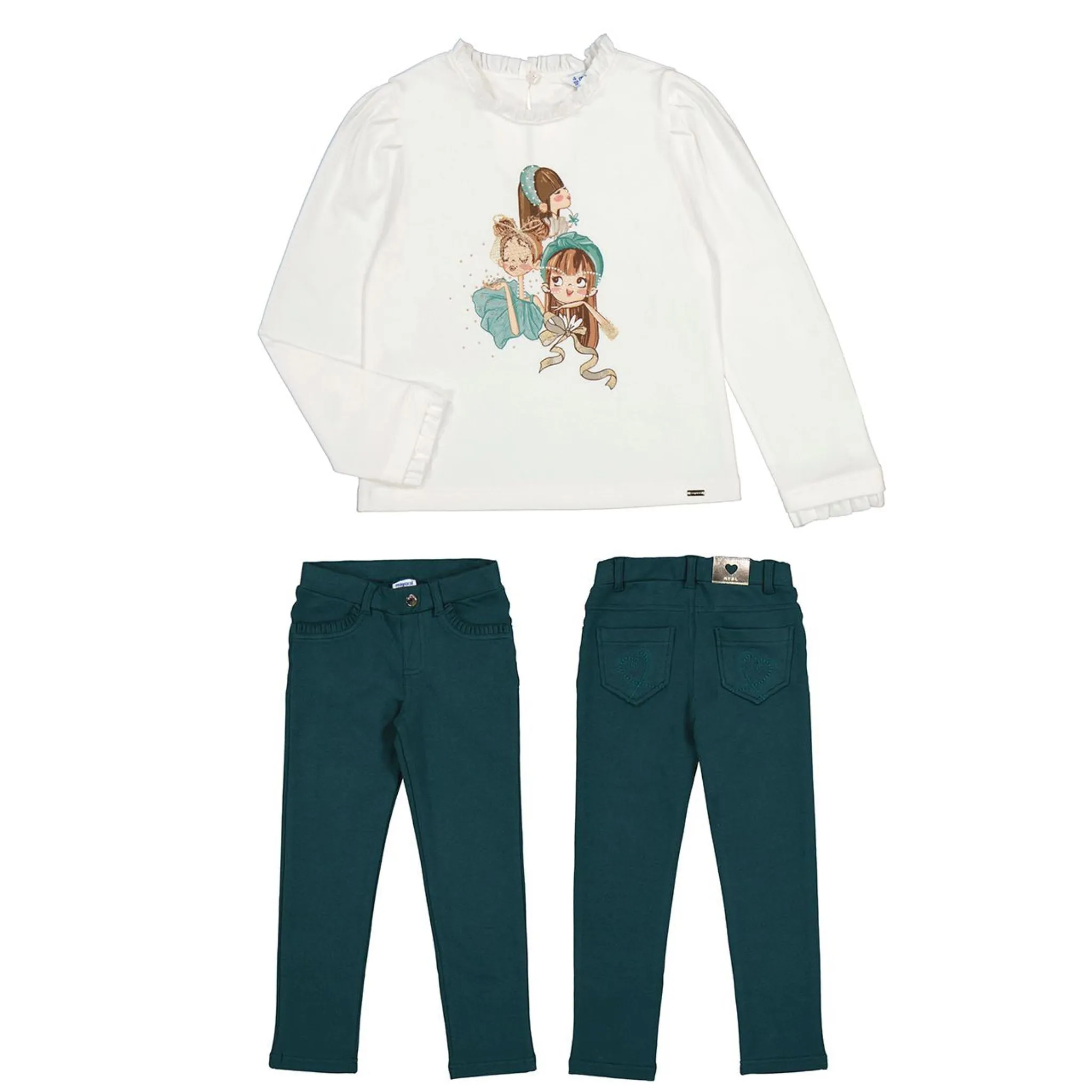 AW24 Mayoral - Bottle Green Fleece Trouser and Top