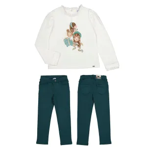 AW24 Mayoral - Bottle Green Fleece Trouser and Top