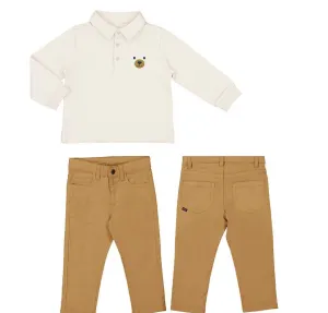 AW24 Mayoral - Shirt with Teddy Motif and Trouser Set