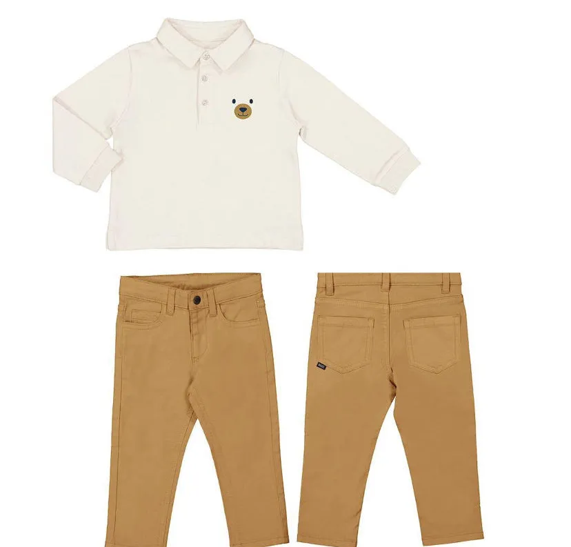 AW24 Mayoral - Shirt with Teddy Motif and Trouser Set