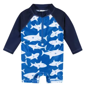 Baby & Toddler Boys UPF 50  Shark Zone Rash Guard