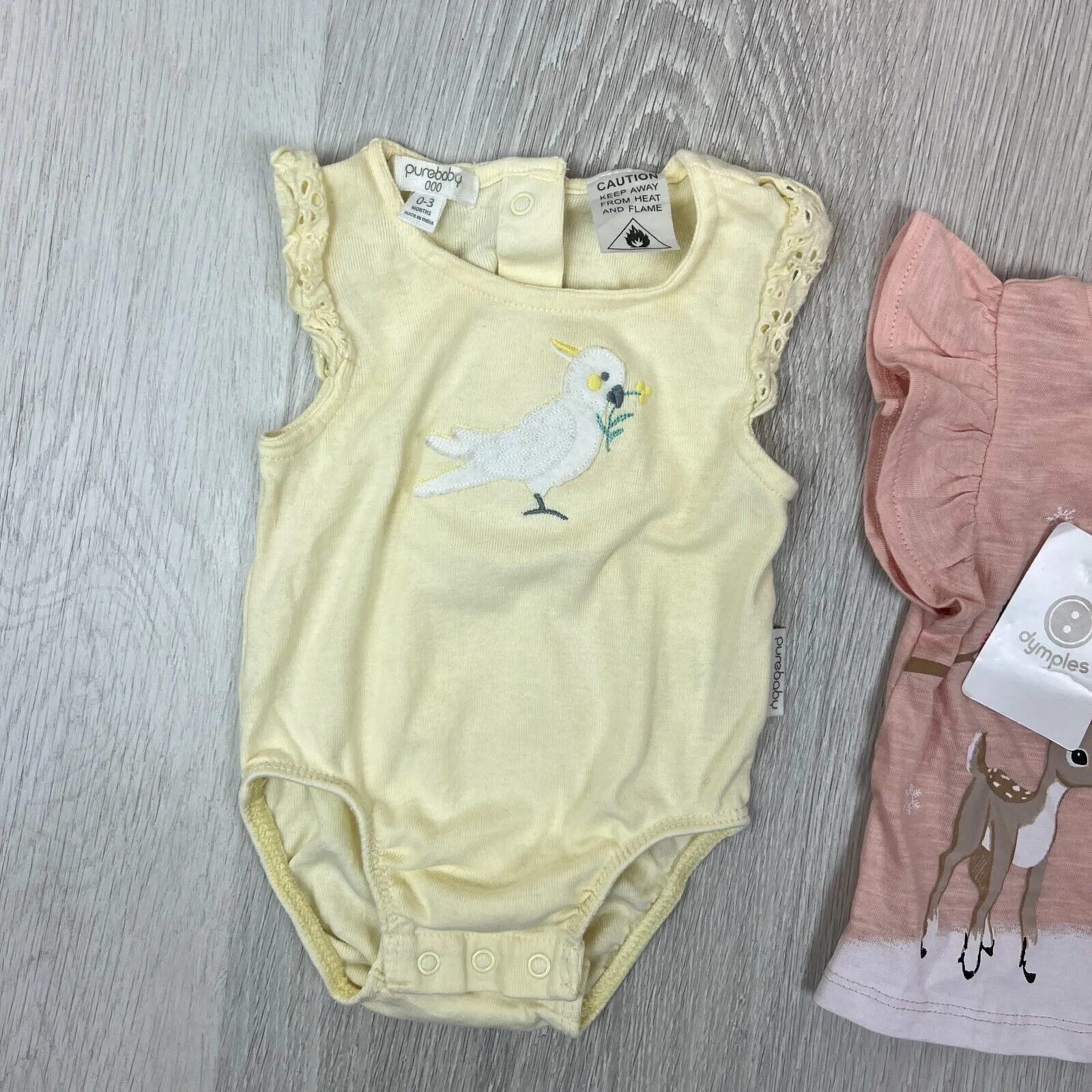 Baby Girls Tops By Seed & Dymples (2 Pieces) Size 000 / 0-3 Months