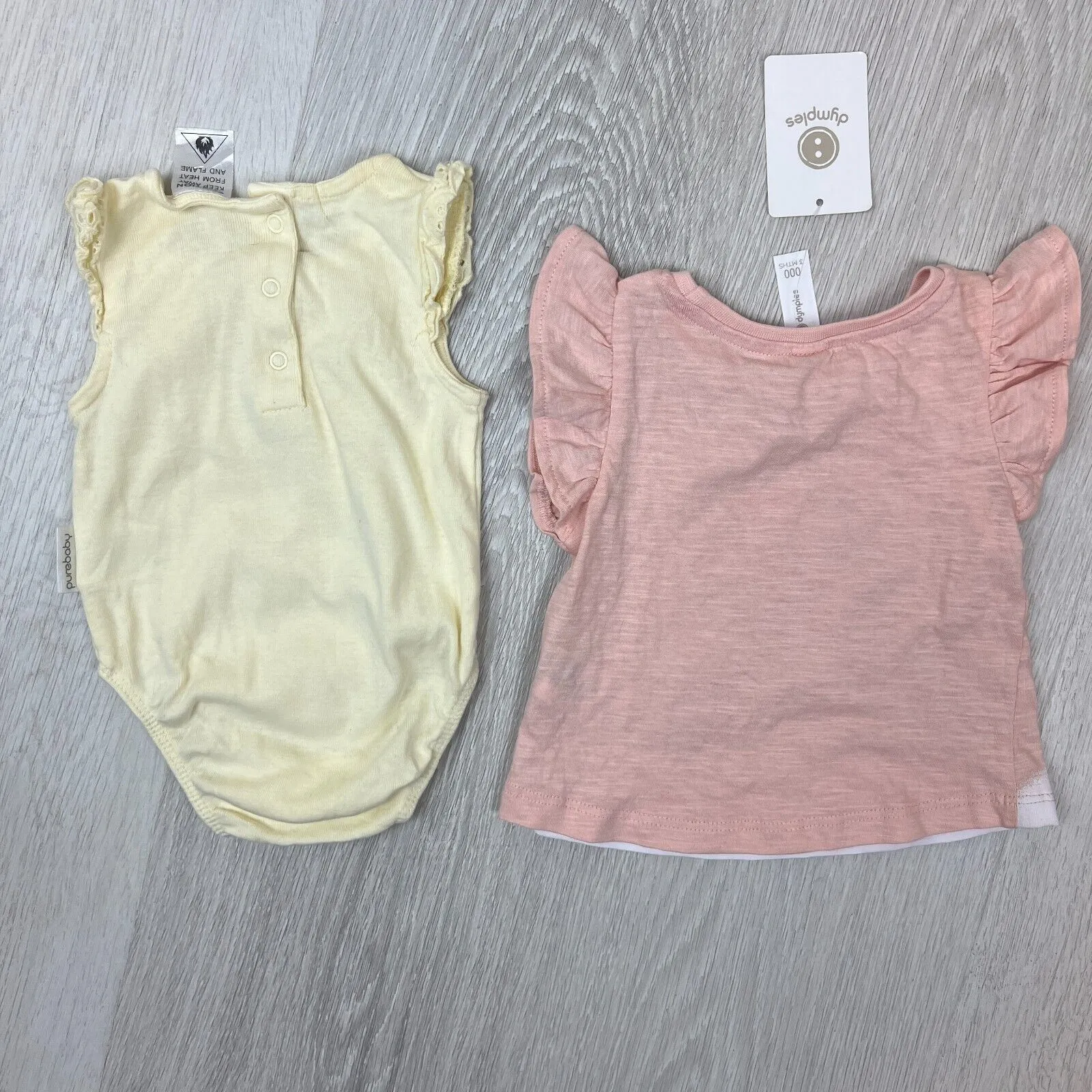 Baby Girls Tops By Seed & Dymples (2 Pieces) Size 000 / 0-3 Months