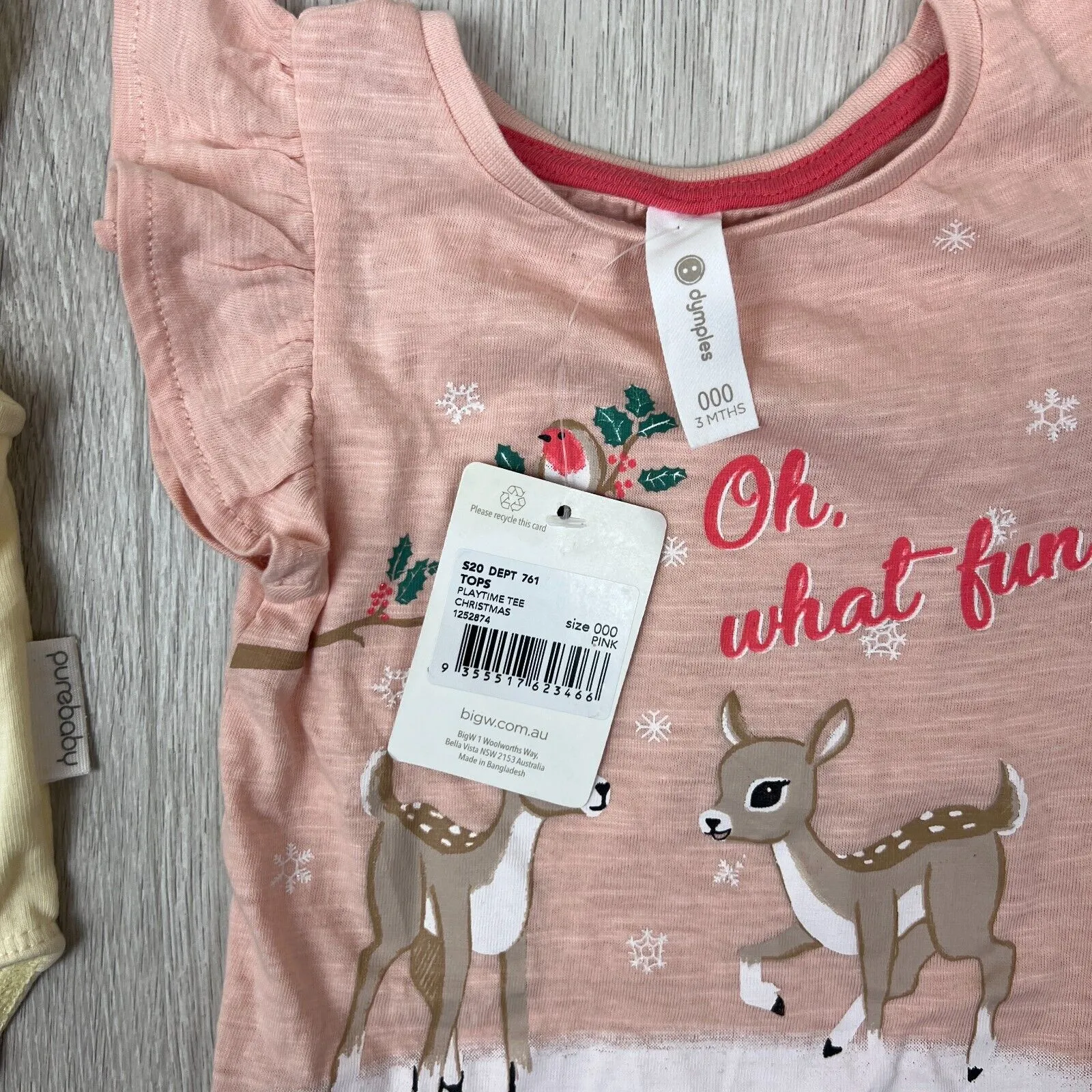 Baby Girls Tops By Seed & Dymples (2 Pieces) Size 000 / 0-3 Months