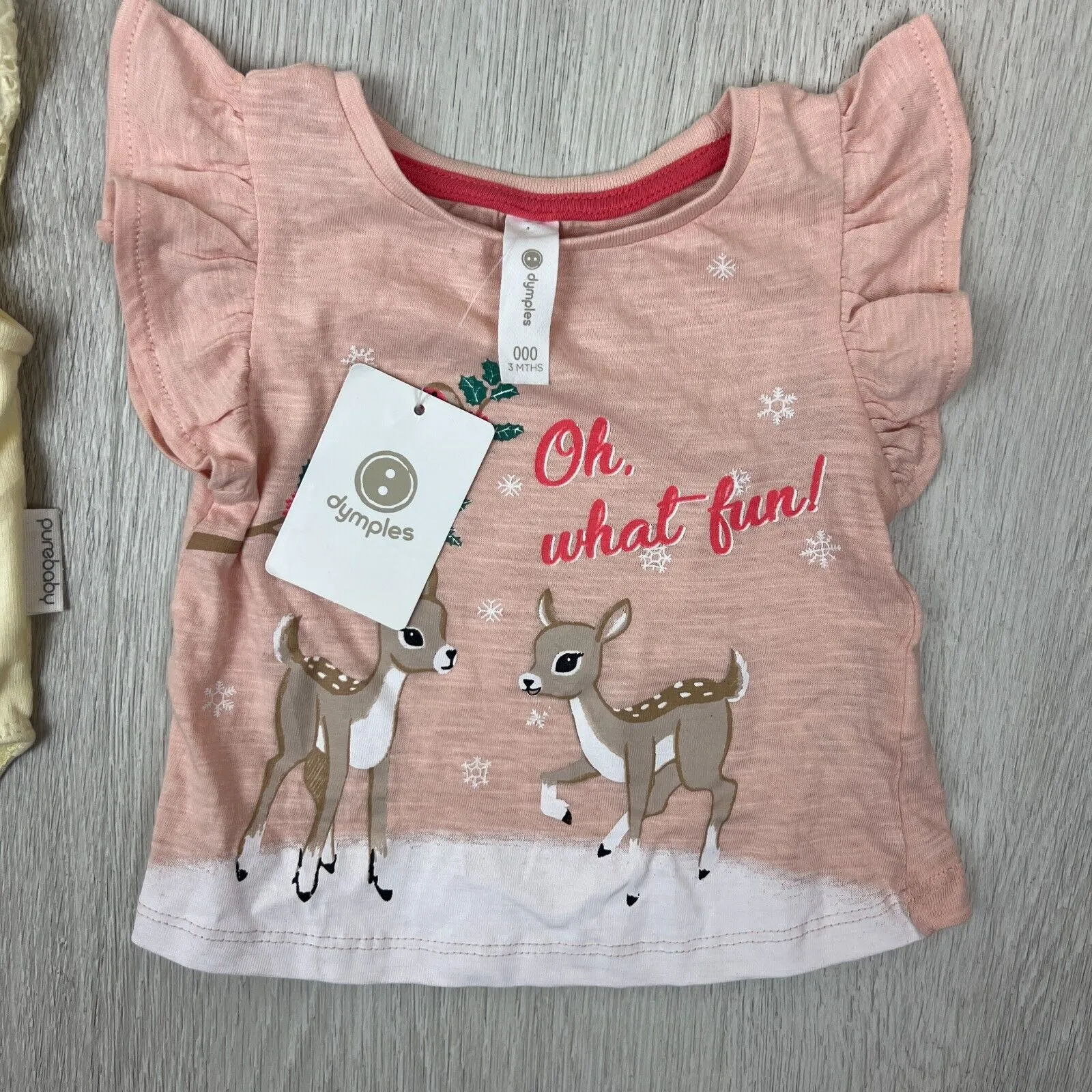 Baby Girls Tops By Seed & Dymples (2 Pieces) Size 000 / 0-3 Months