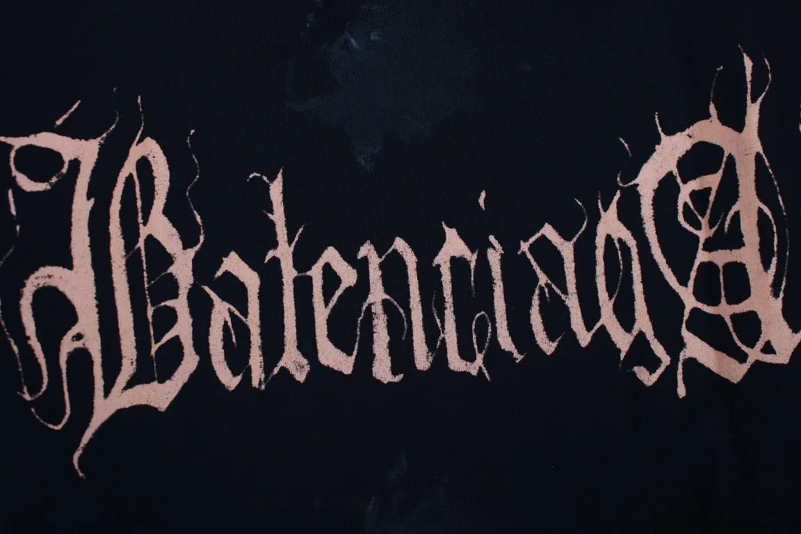 BALENCIAGA LOGO HOODIE BLACK