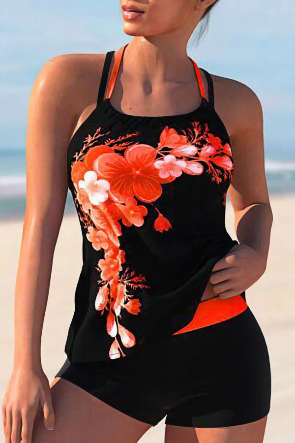 Beach Conservative Split Swimwear