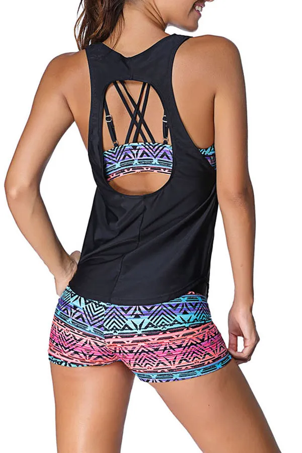 Beach Conservative Split Swimwear