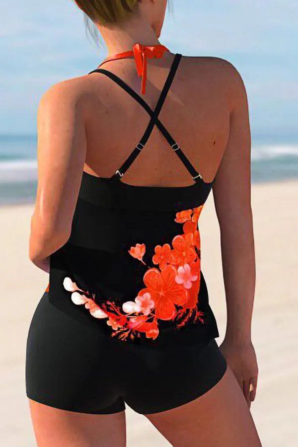 Beach Conservative Split Swimwear