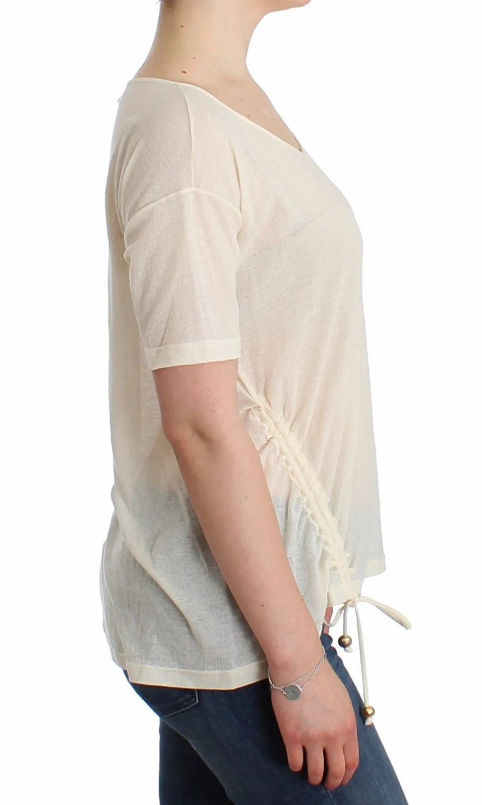 Beachwear White T-Shirt Top Blouse