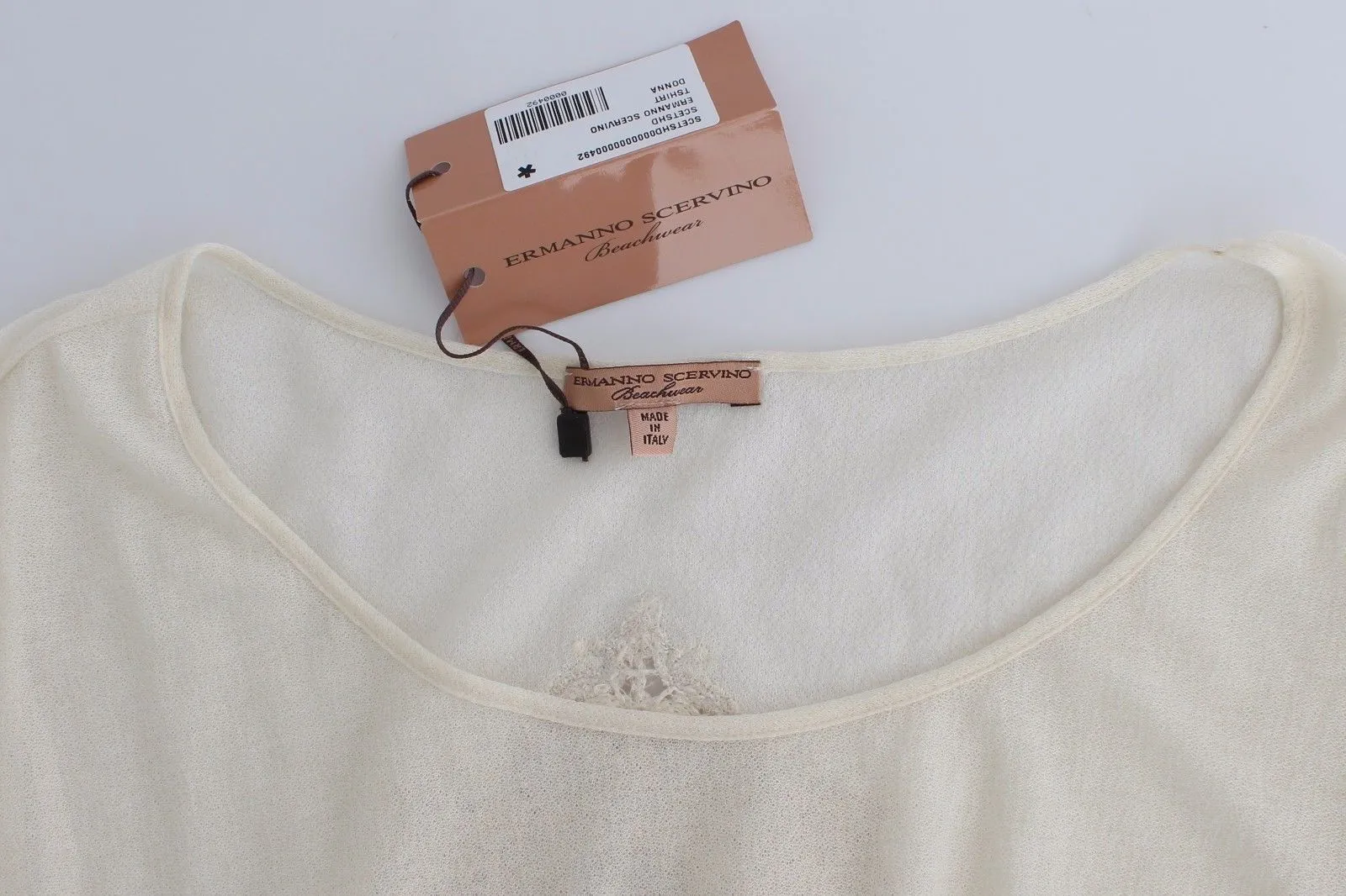 Beachwear White T-Shirt Top Blouse