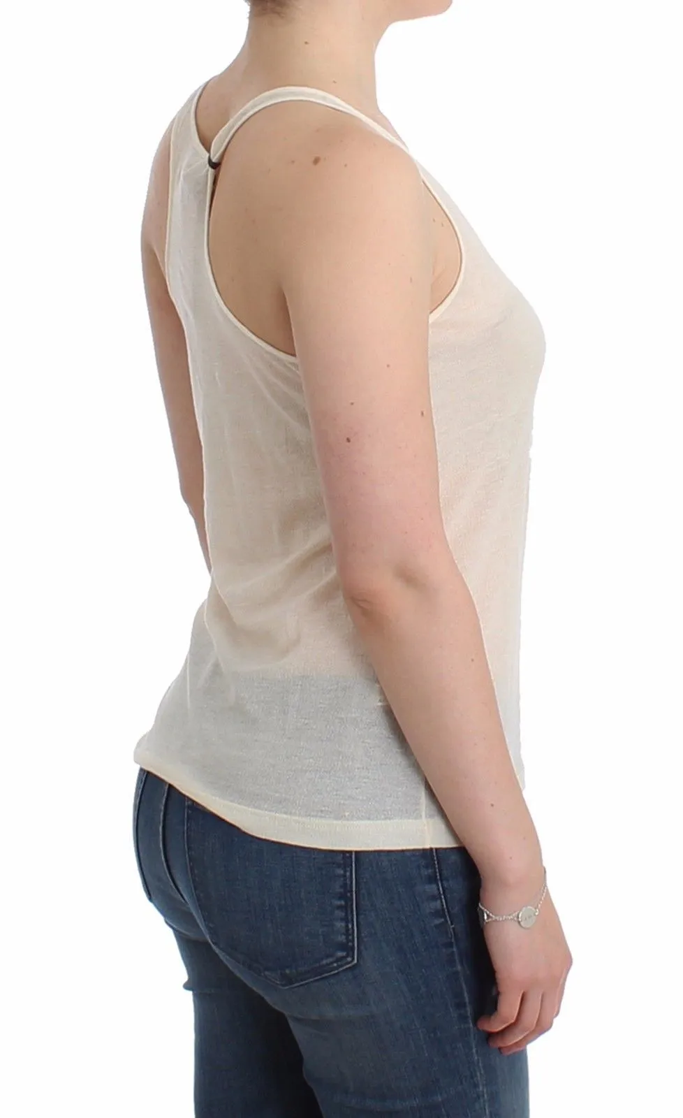 Beachwear White Tank Top Cami Blouse
