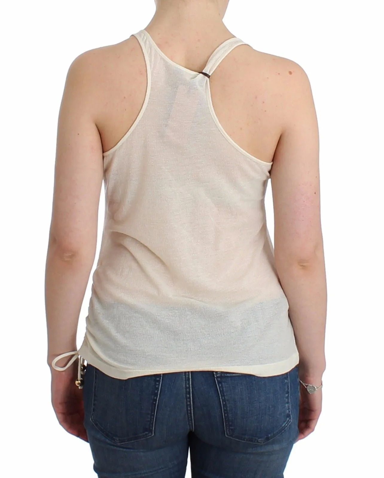 Beachwear White Tank Top Cami Blouse