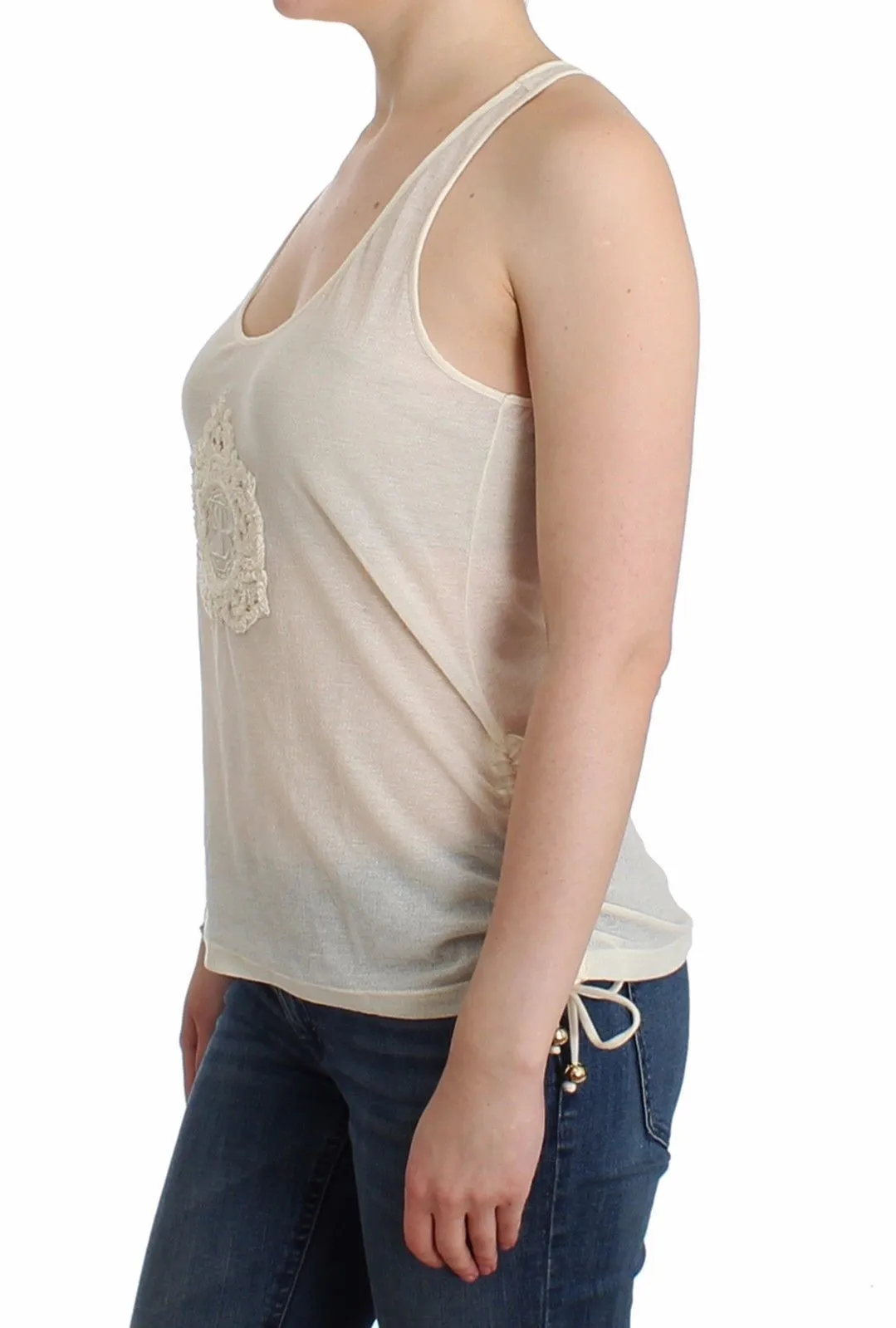 Beachwear White Tank Top Cami Blouse