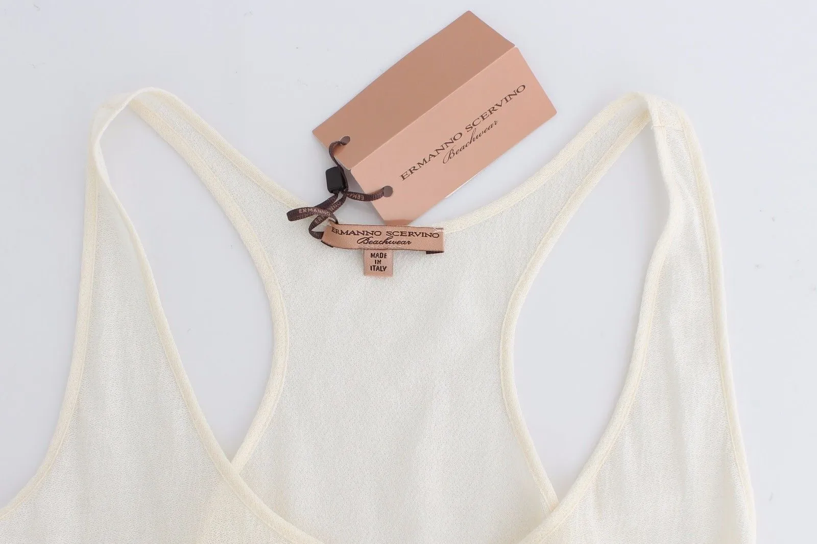 Beachwear White Tank Top Cami Blouse