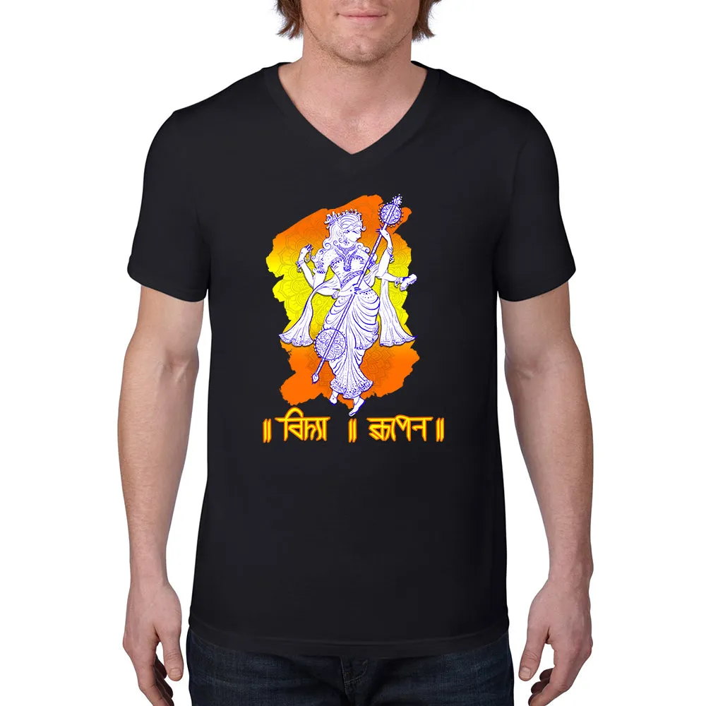 Bengali Lightweight Fashion V-Neck T-Shirt - Vidya Roopeno