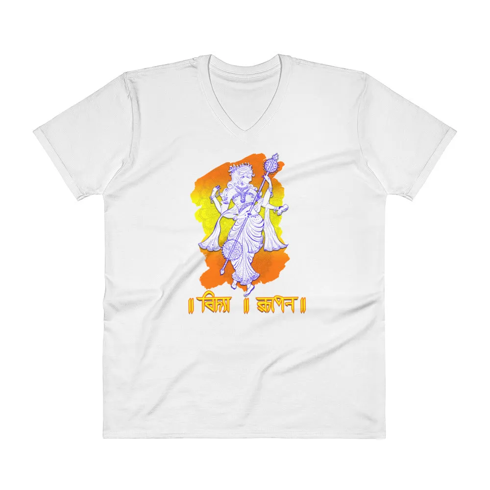 Bengali Lightweight Fashion V-Neck T-Shirt - Vidya Roopeno
