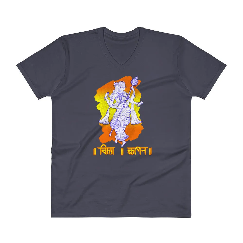 Bengali Lightweight Fashion V-Neck T-Shirt - Vidya Roopeno