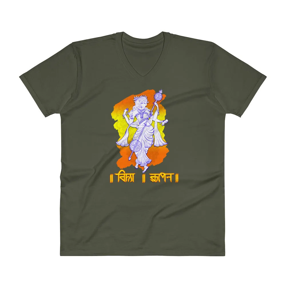 Bengali Lightweight Fashion V-Neck T-Shirt - Vidya Roopeno