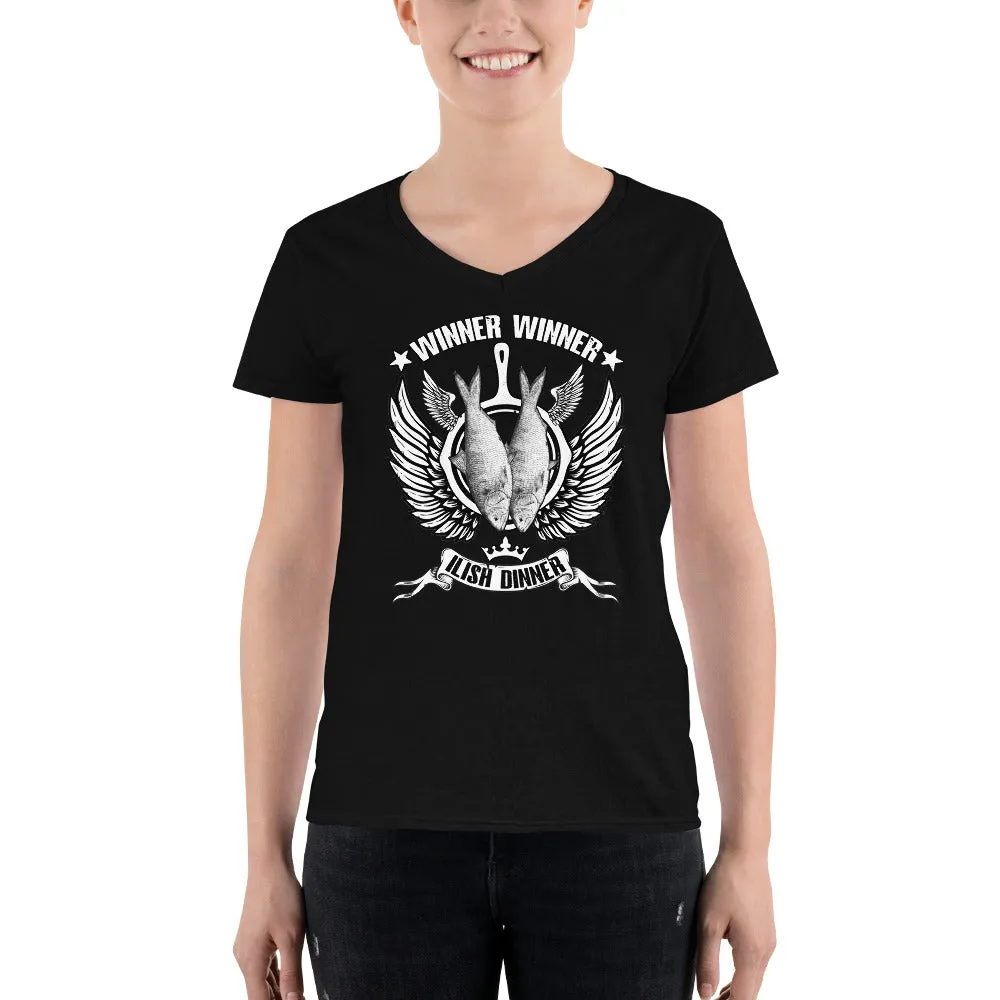 Bengali Lightweight V-Neck T-Shirt - Winner Winner Ilish Dinner