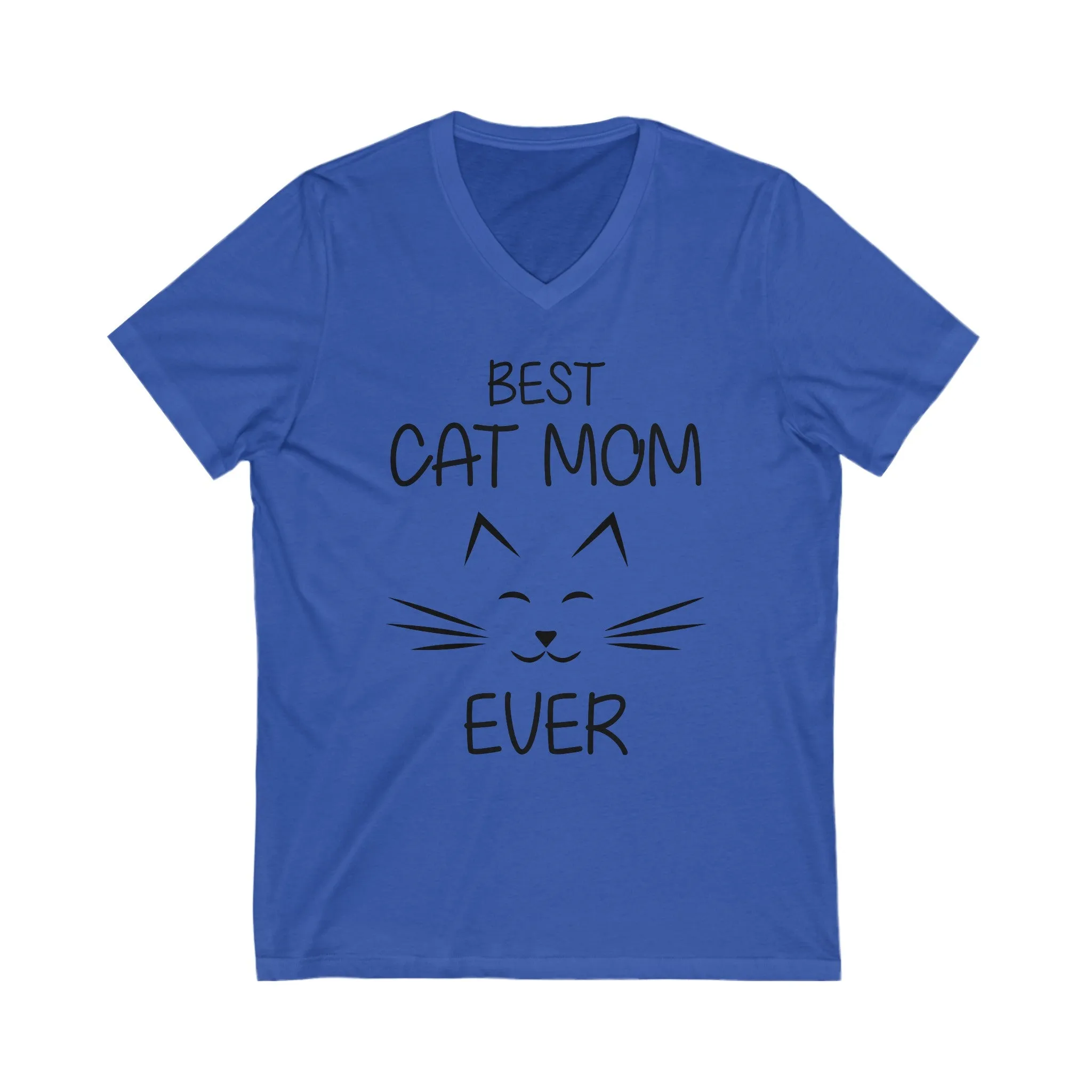 Best Cat Mon -Unisex Jersey Short Sleeve V-Neck T- Shirts