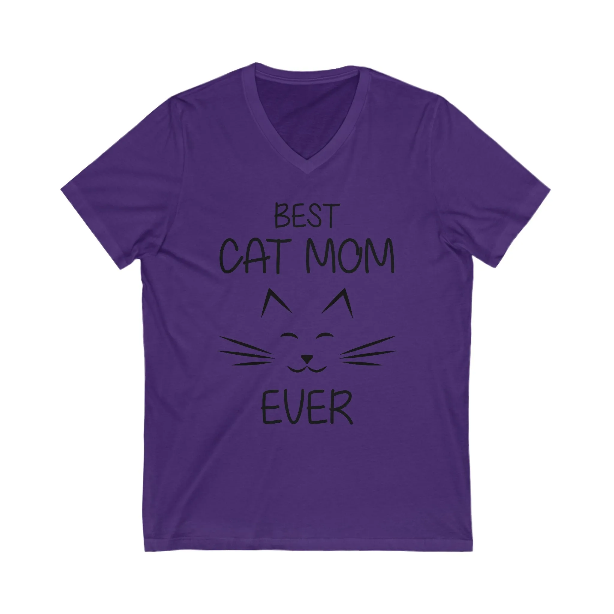 Best Cat Mon -Unisex Jersey Short Sleeve V-Neck T- Shirts
