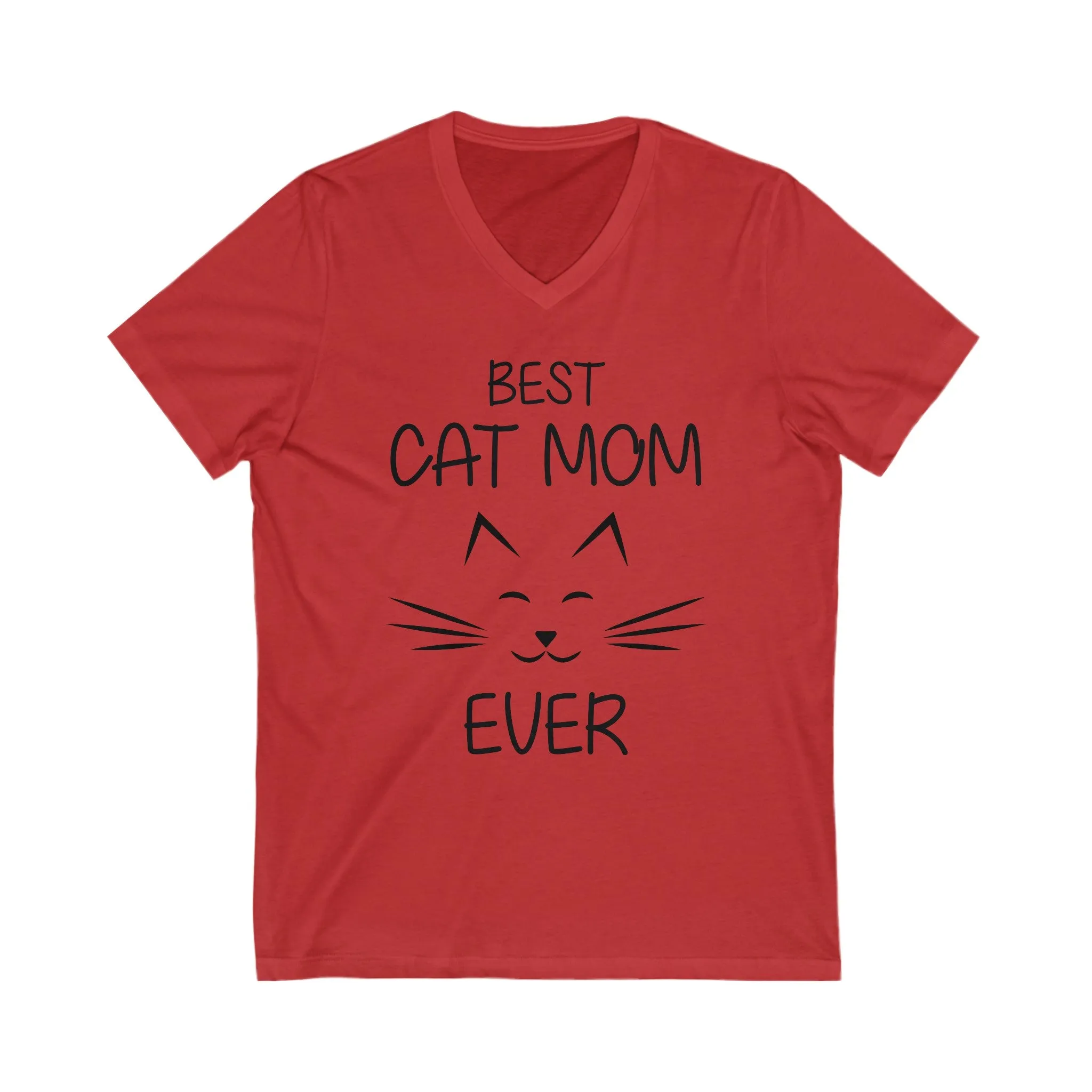 Best Cat Mon -Unisex Jersey Short Sleeve V-Neck T- Shirts