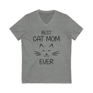 Best Cat Mon -Unisex Jersey Short Sleeve V-Neck T- Shirts