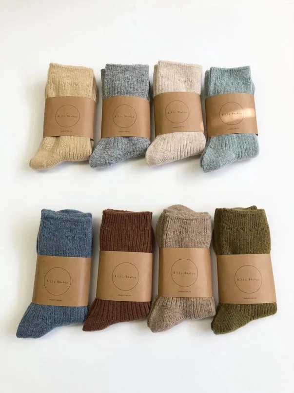 billy bamboo / neutral iceland wool socks