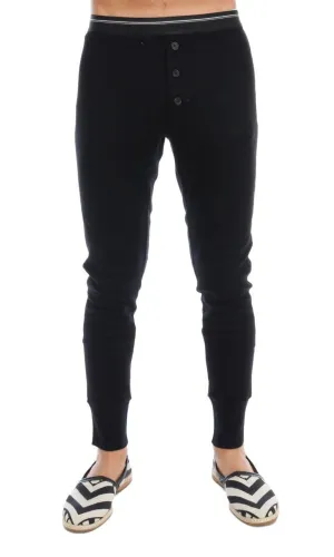 Black 100% Cashmere Winter Underwear Pants