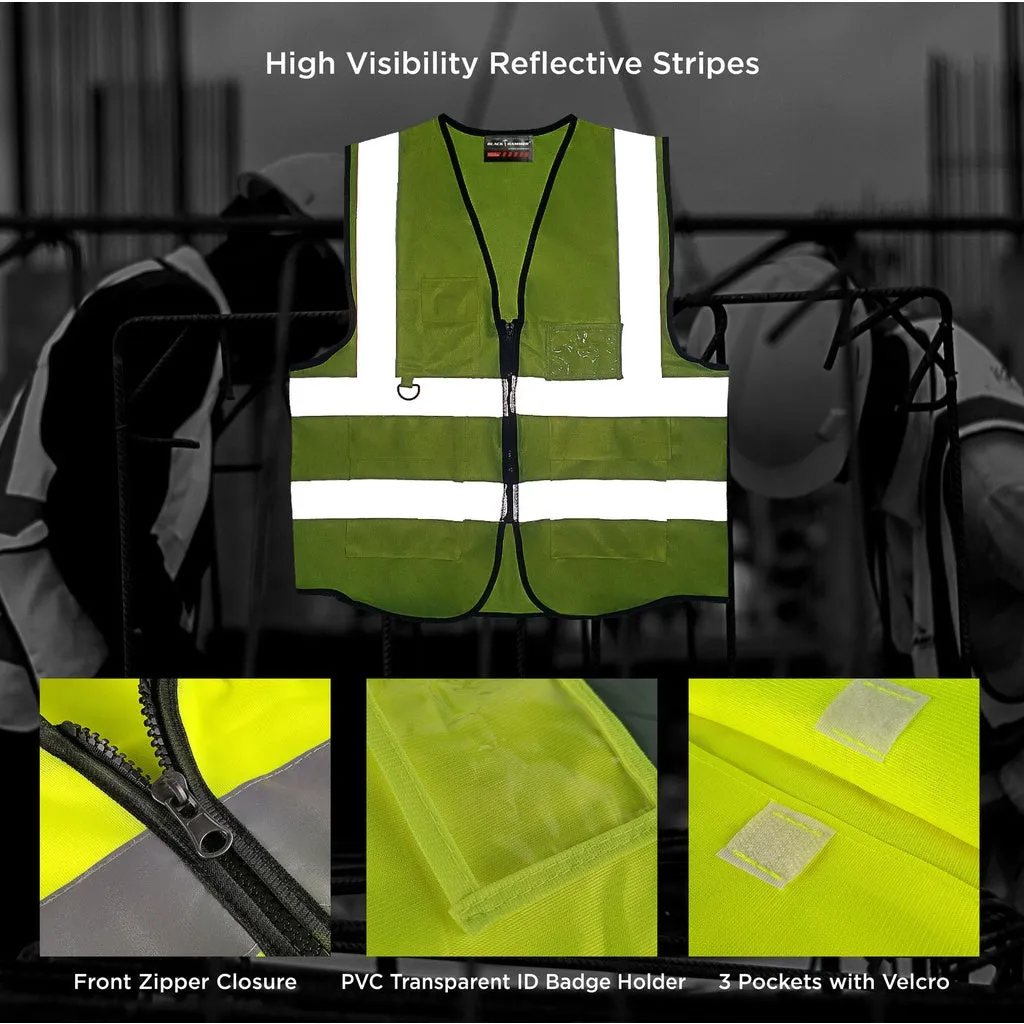 Black Hammer High Visibility Reflective Safety Vest D