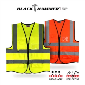 Black Hammer High Visibility Reflective Safety Vest D