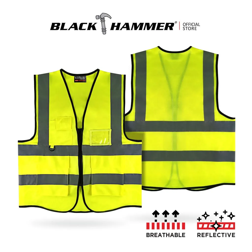 Black Hammer High Visibility Reflective Safety Vest D