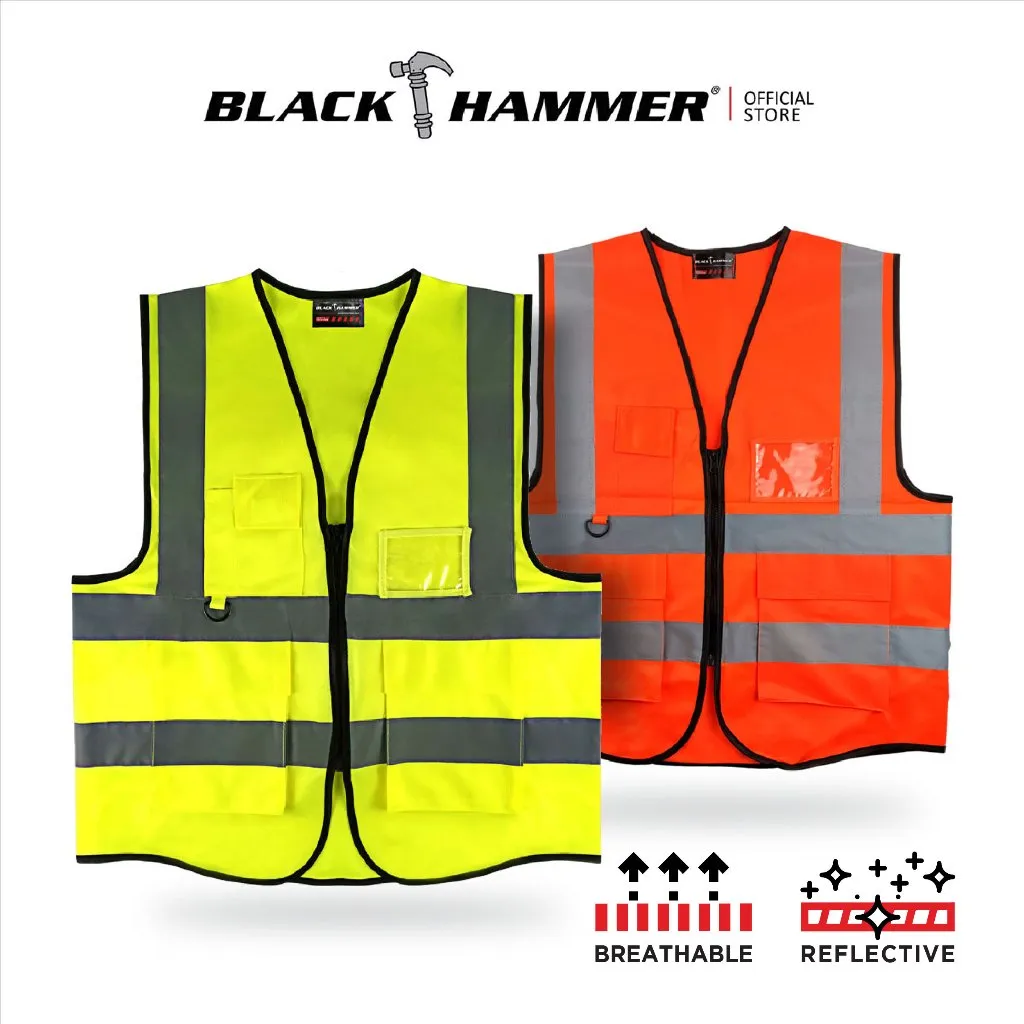 Black Hammer High Visibility Reflective Safety Vest D