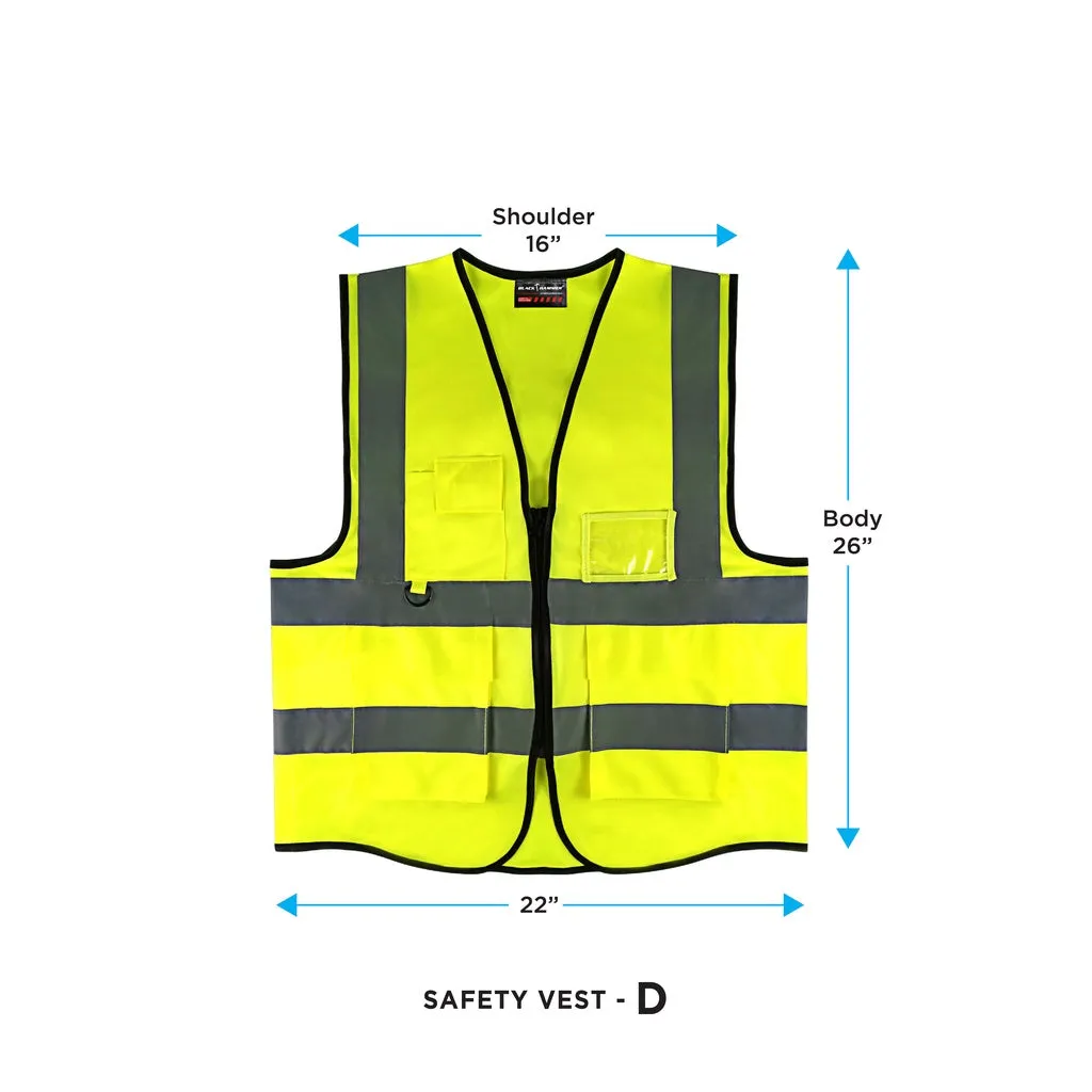 Black Hammer High Visibility Reflective Safety Vest D