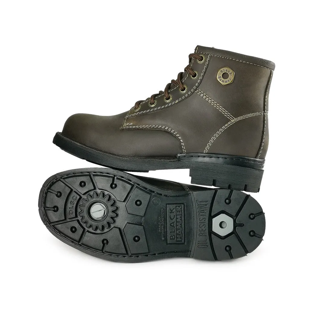 Black Hammer Men 4000 Series Mid Cut Safety Shoes BH 4892