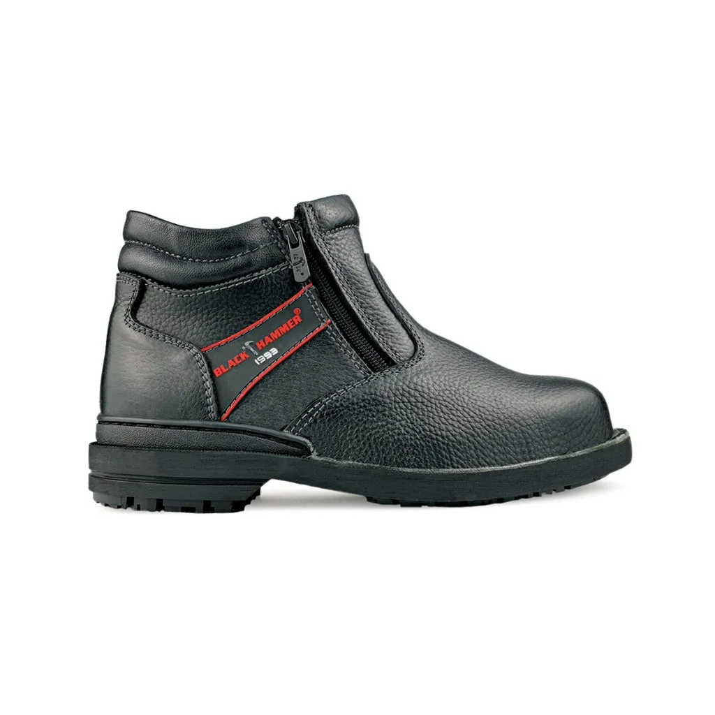 Black Hammer Men Mid Cut with Double Zip Safety Shoe BHS26618