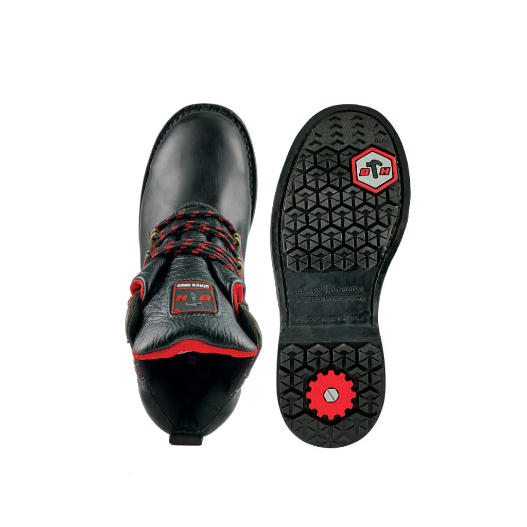 Black Hammer Men Mid Cut with Shoelace Safety Shoe BHS26613