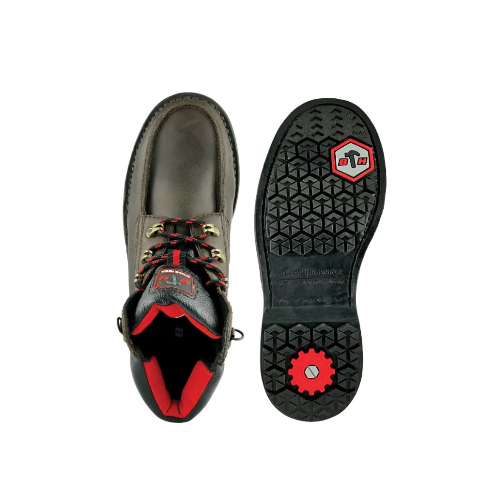 Black Hammer Men Mid Cut with Shoelace Safety Shoe BHS26614