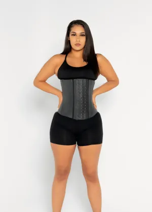 Black Latex Waist Trainer (LONG TORSO)