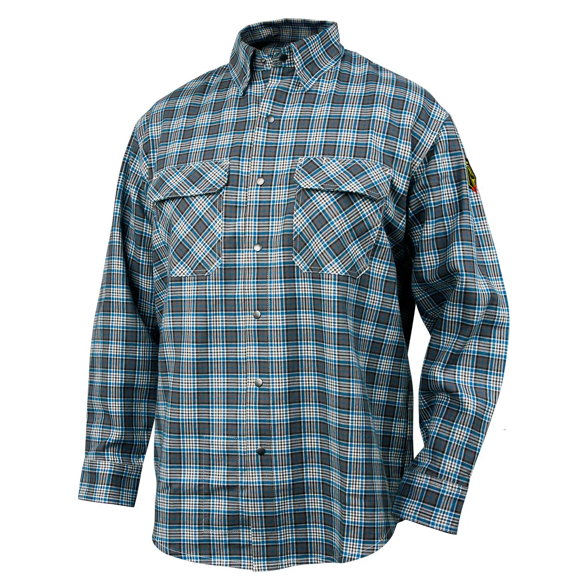 Black Stallion Gray Plaid 7 oz. FR Cotton Work Shirt