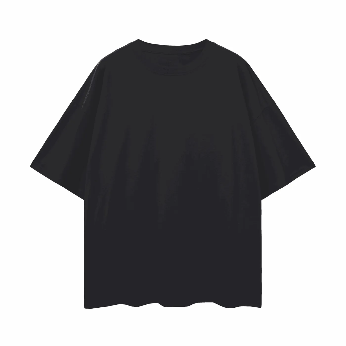 Blactina Graphic T-Shirt Black and Latina Pride on back of Black Oversize Deep Drop Shoulder Tee