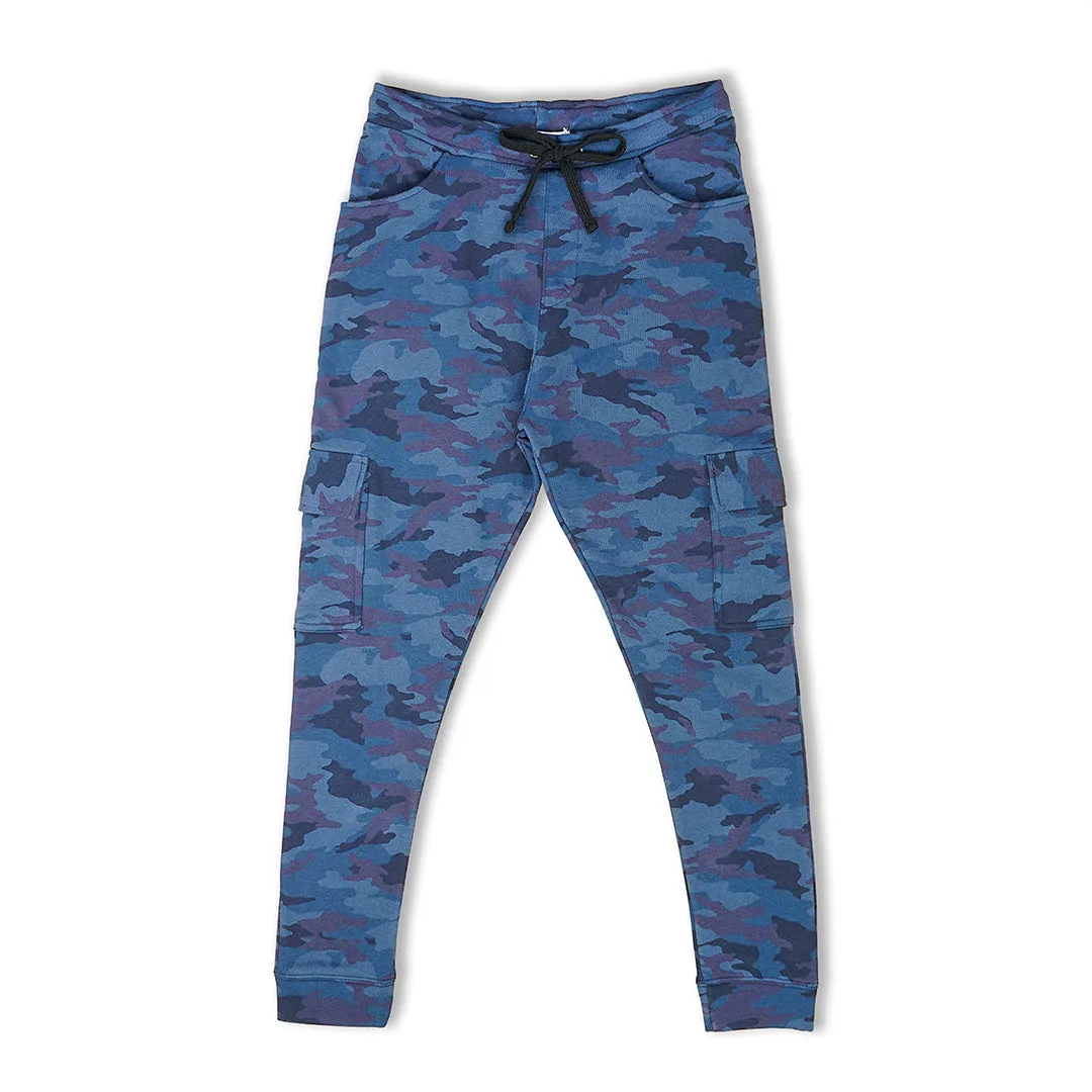 Blue Camo Jogger Pants